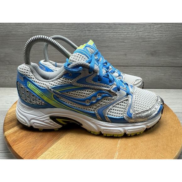 Saucony Oasis Women's Shoe 6.5 40 Blue Neon Green Mesh Athletic Lace Up Sneaker - Picture 1 of 12